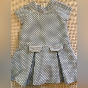 Bella Bliss Polka Dot Kids Dress in Blue and White